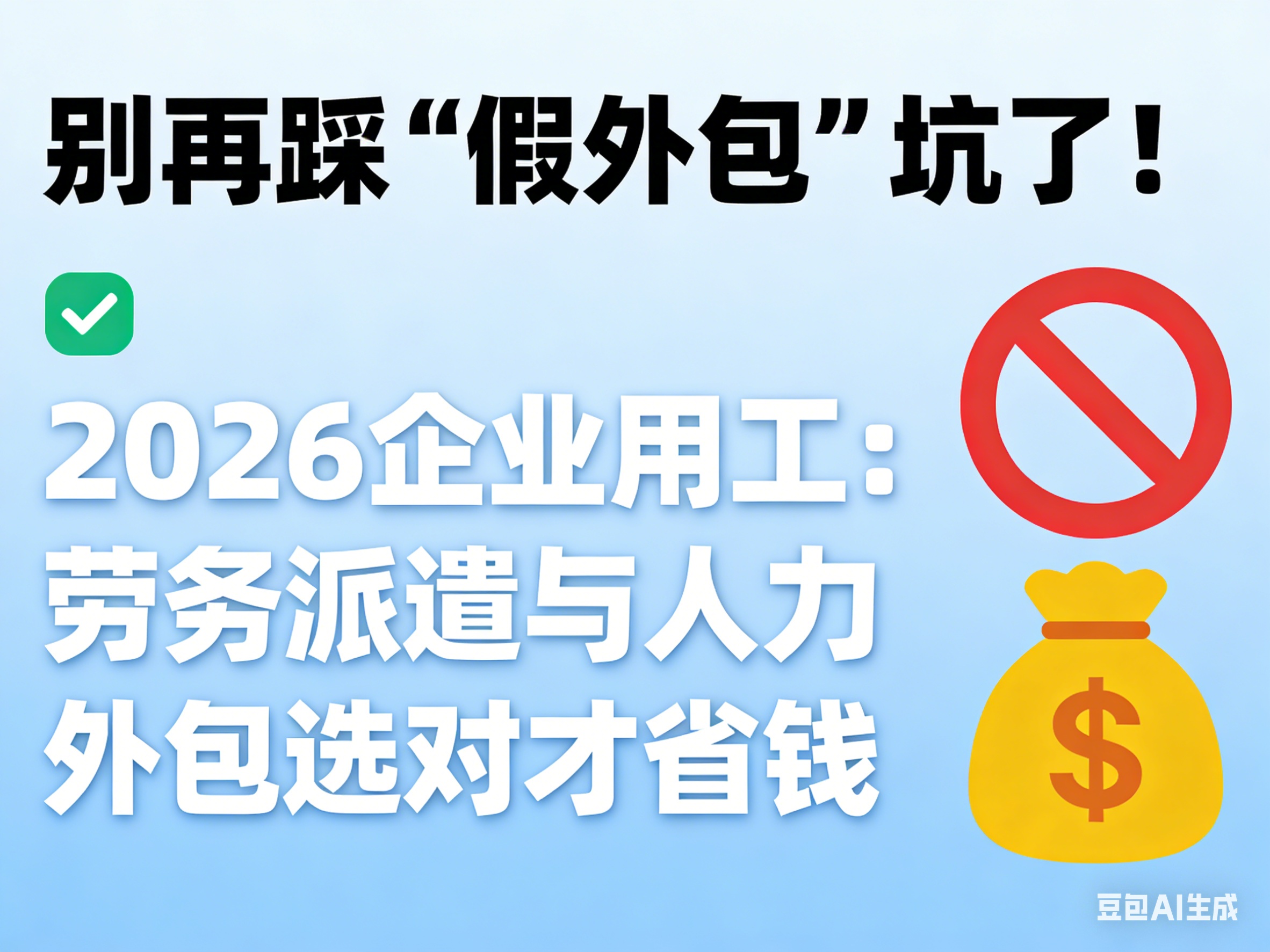 別再踩“假外包”坑了！2026企業(yè)用工：勞務(wù)派遣與人力外包選對(duì)才省錢
