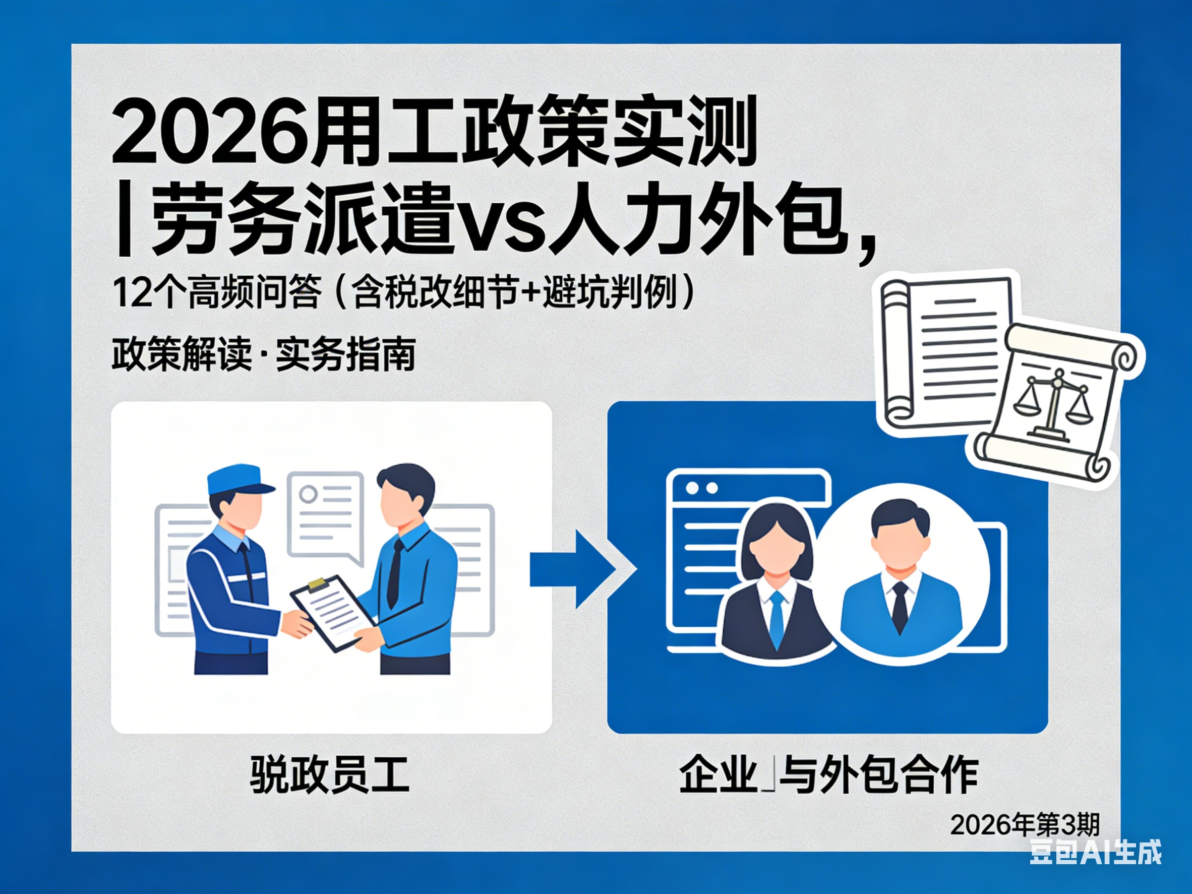 2026用工政策實(shí)測(cè)｜勞務(wù)派遣vs人力外包，12個(gè)高頻問(wèn)答（含稅改細(xì)節(jié)+避坑判例）