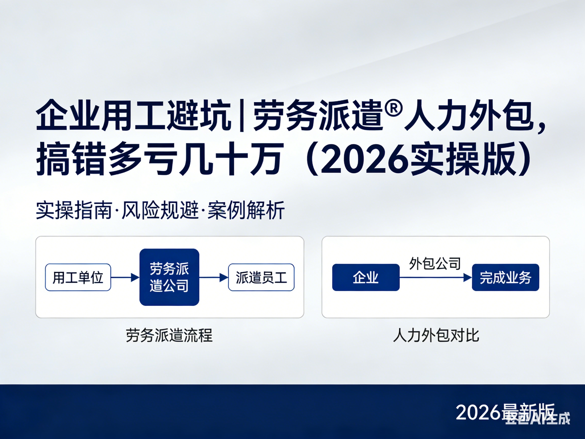 企業(yè)用工避坑｜勞務(wù)派遣≠人力外包，搞錯(cuò)多虧幾十萬(wàn)（2026實(shí)操版）