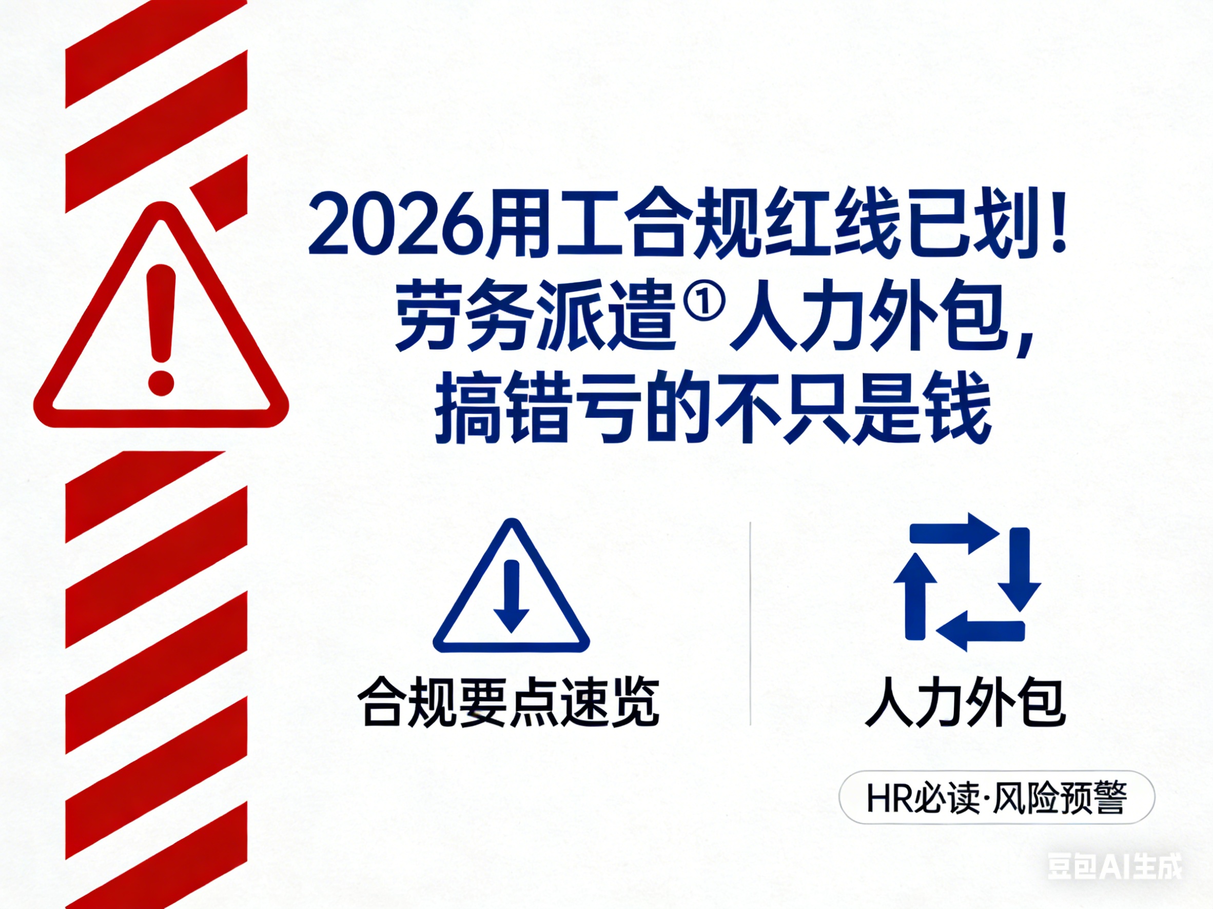 2026用工合規(guī)紅線(xiàn)已劃！勞務(wù)派遣≠人力外包，搞錯(cuò)虧的不只是錢(qián)