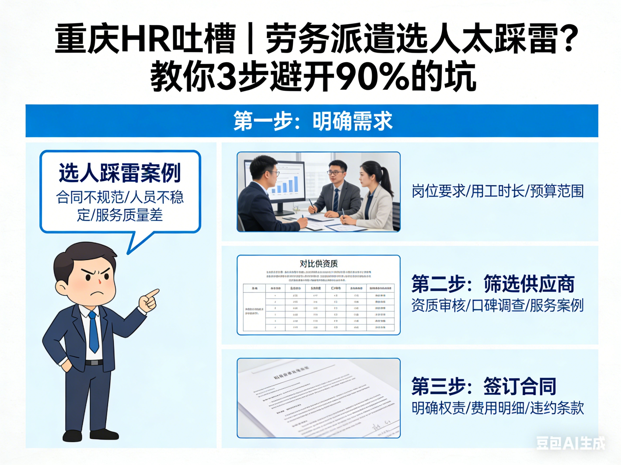 重慶HR吐槽｜勞務(wù)派遣選人太踩雷？教你3步避開(kāi)90%的坑