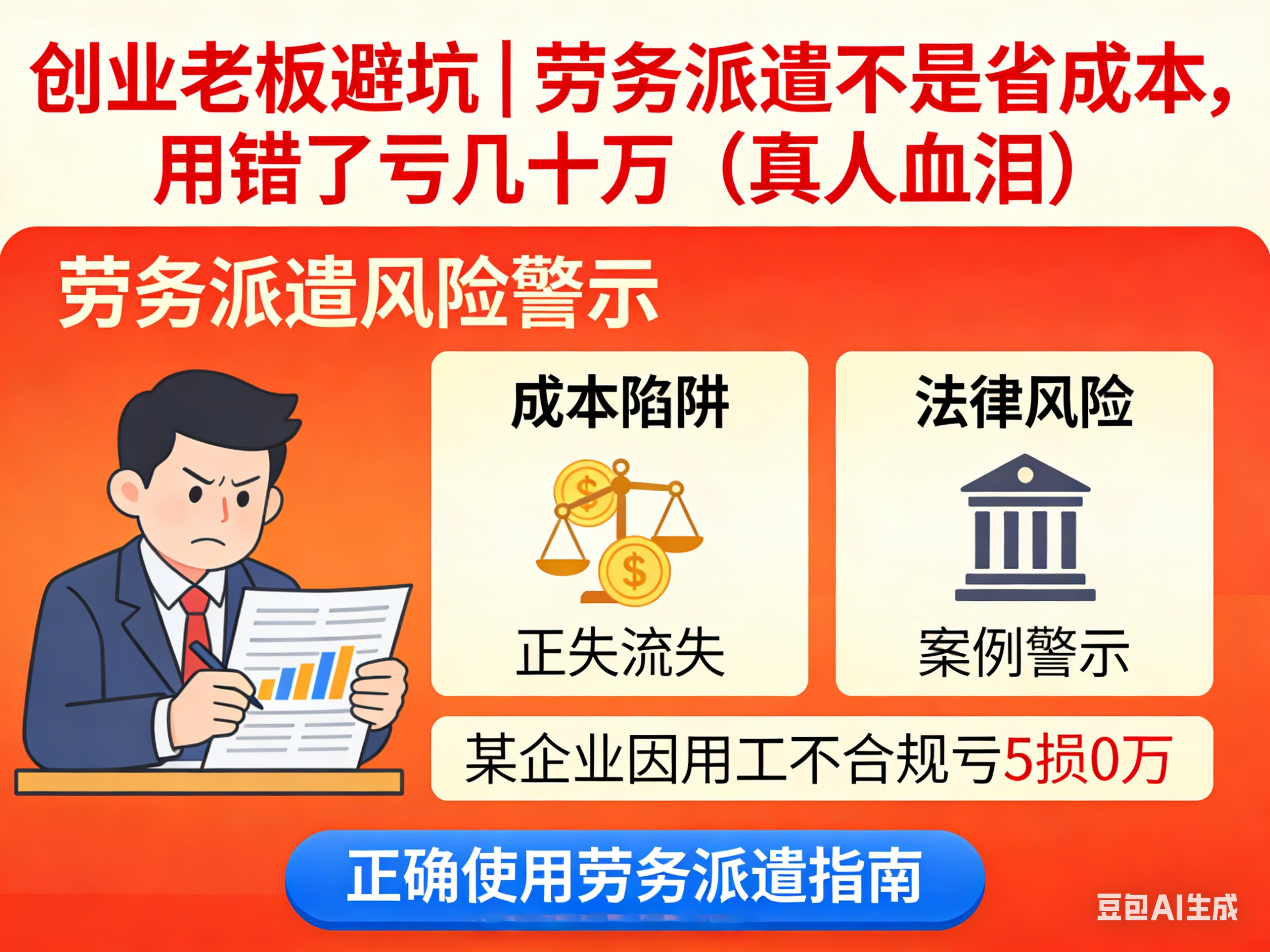 創(chuàng)業(yè)老板避坑｜勞務(wù)派遣不是省成本，用錯(cuò)了虧幾十萬(wàn)（真人血淚）